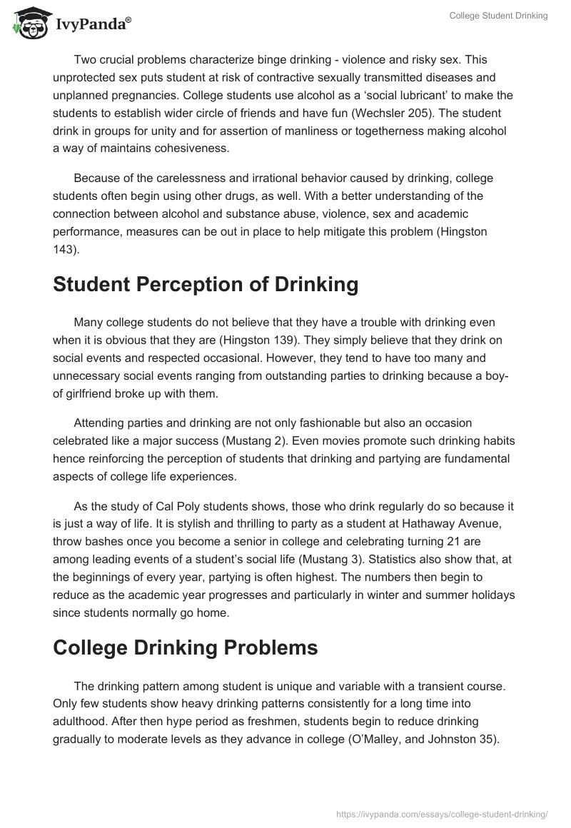 College Student Drinking. Page 3