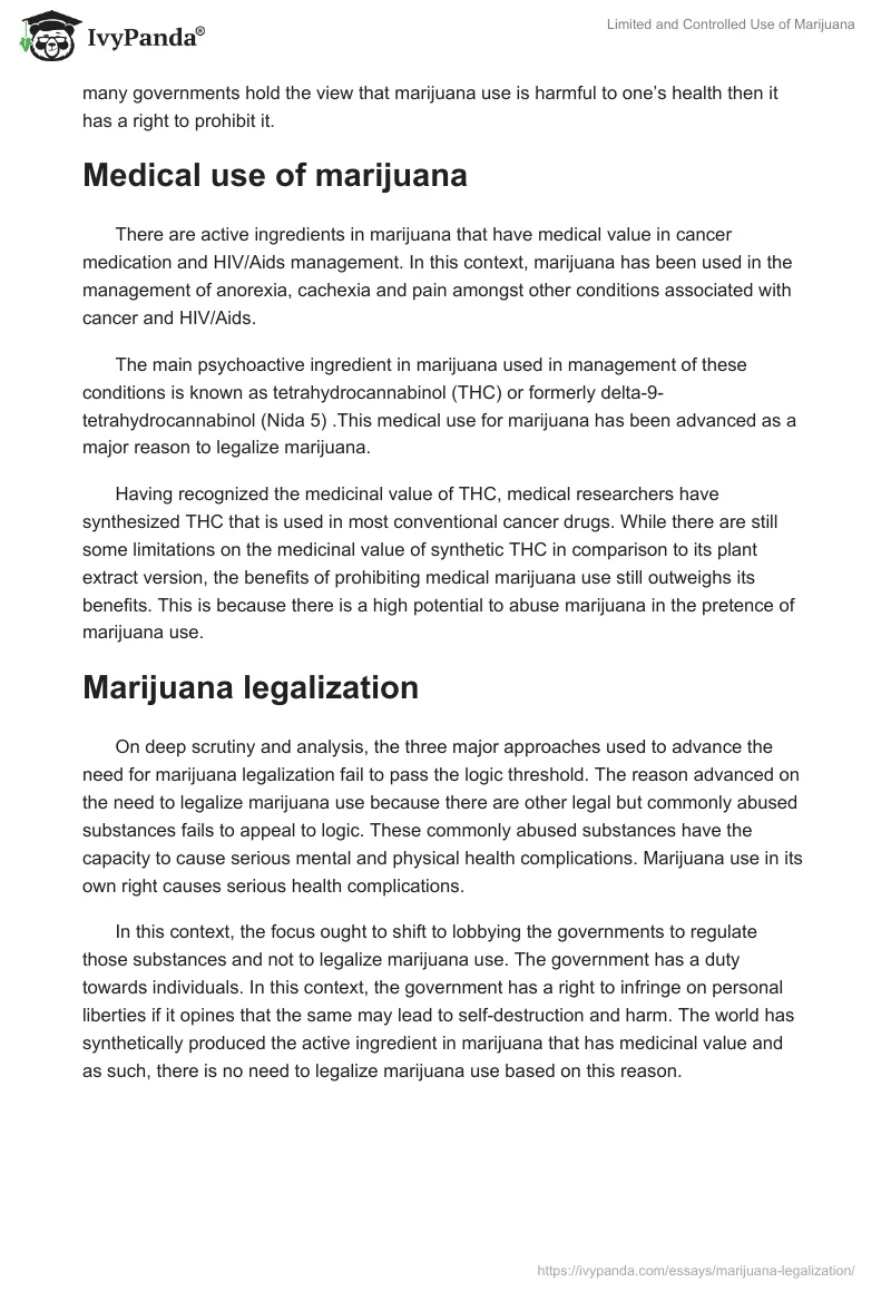 Limited and Controlled Use of Marijuana. Page 3
