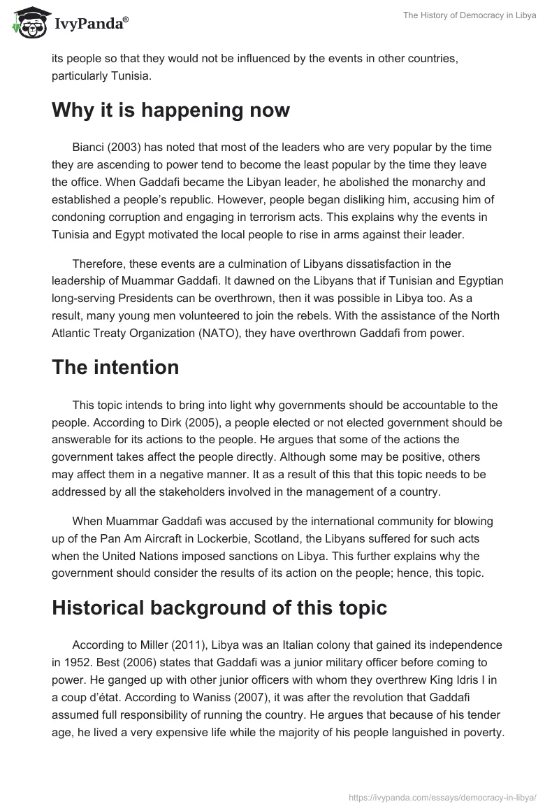 The History of Democracy in Libya. Page 3