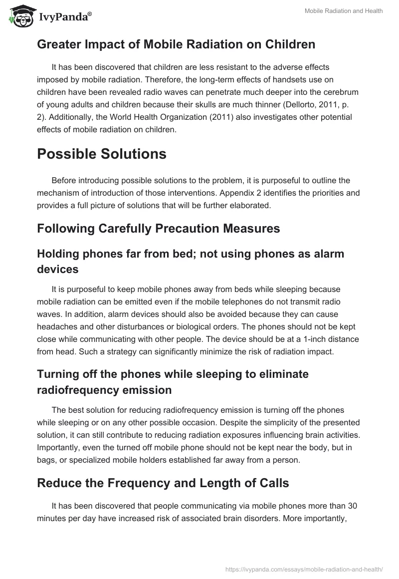 Mobile Radiation and Health. Page 5