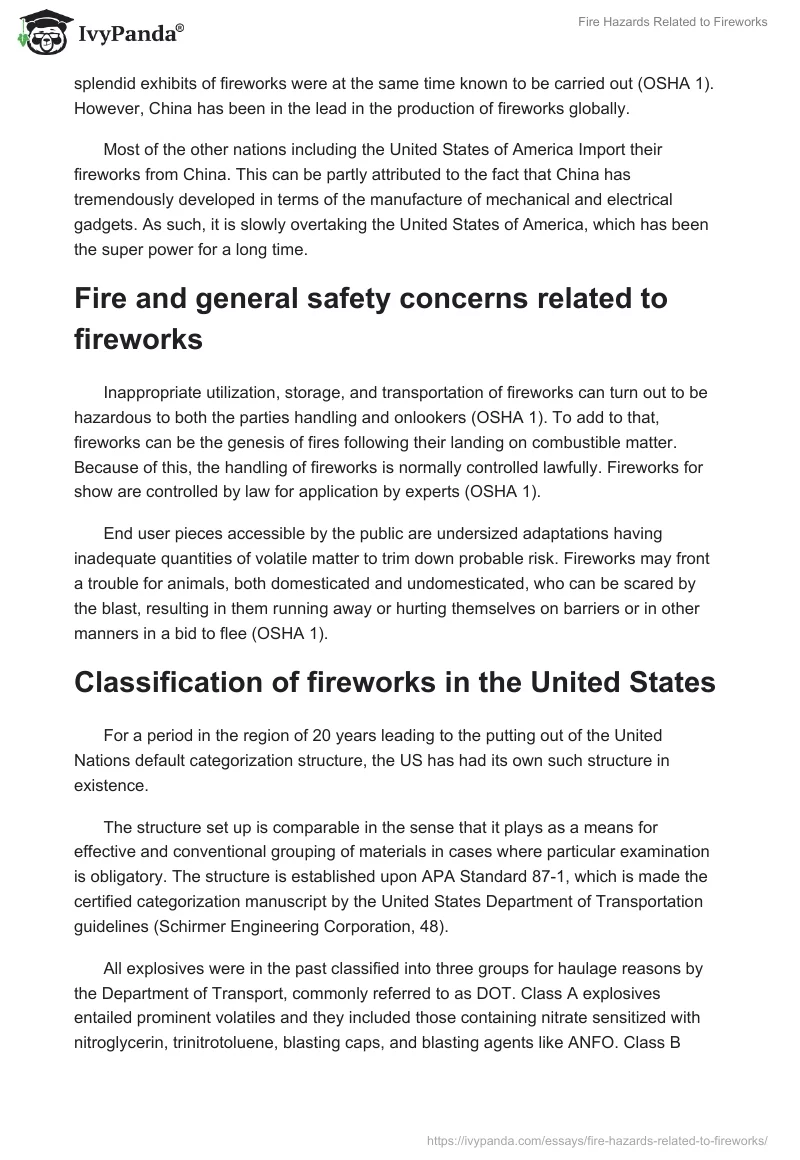 Fire Hazards Related to Fireworks. Page 2