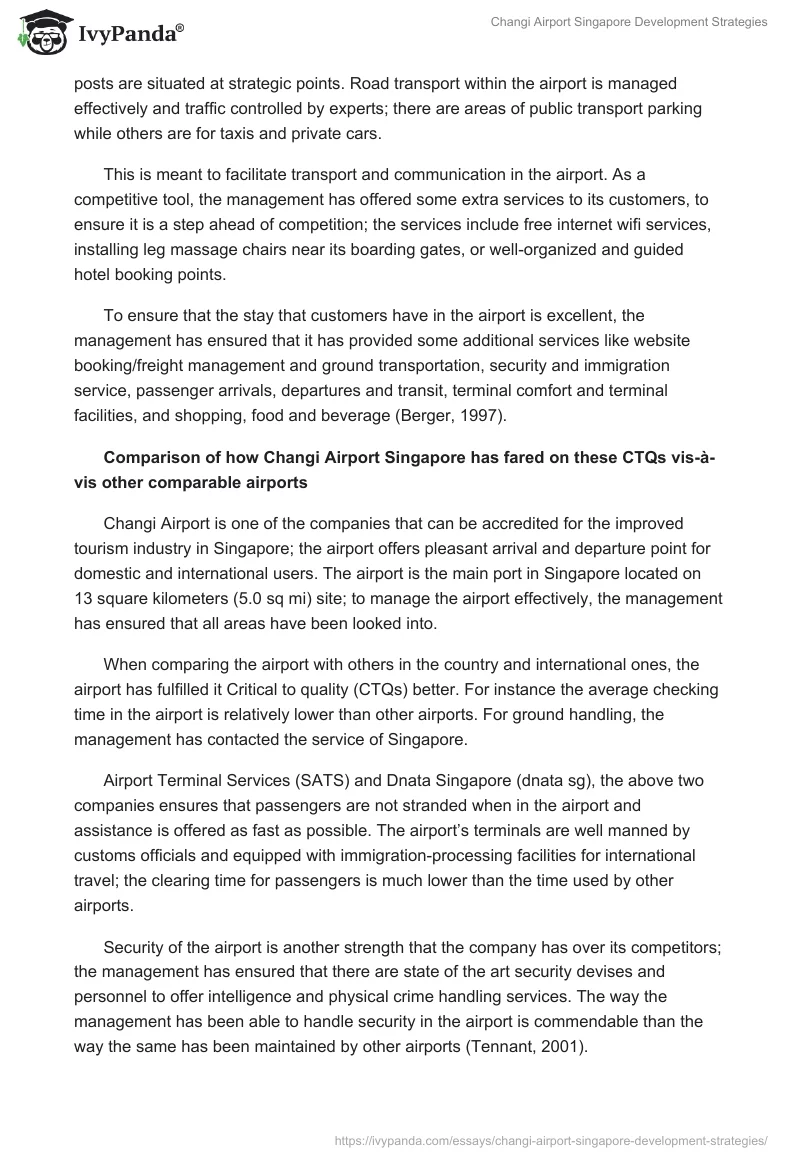 Changi Airport Singapore Development Strategies. Page 3