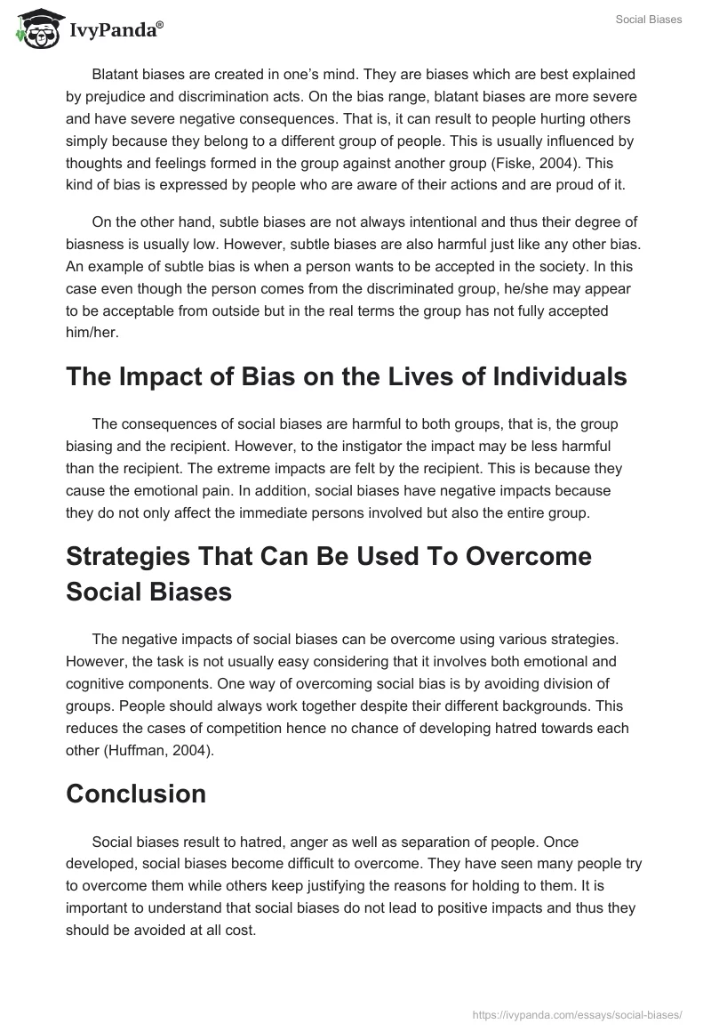 Social Biases. Page 3