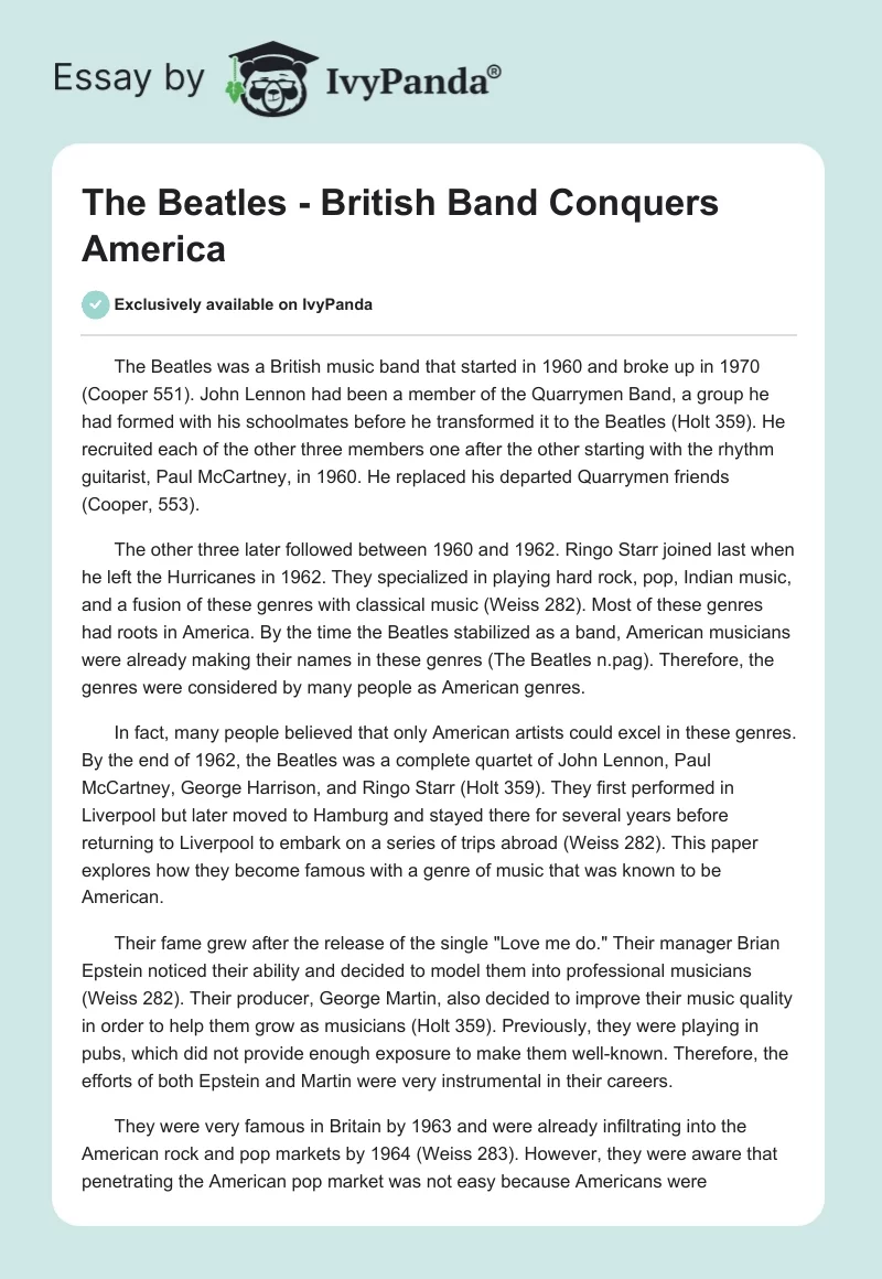 The Beatles - British Band Conquers America. Page 1