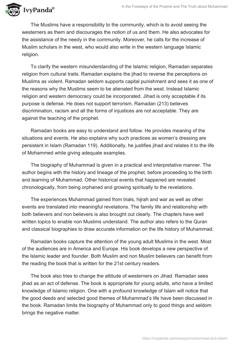 "In the Footsteps of the Prophet" and "The Truth about Muhammad". Page 3