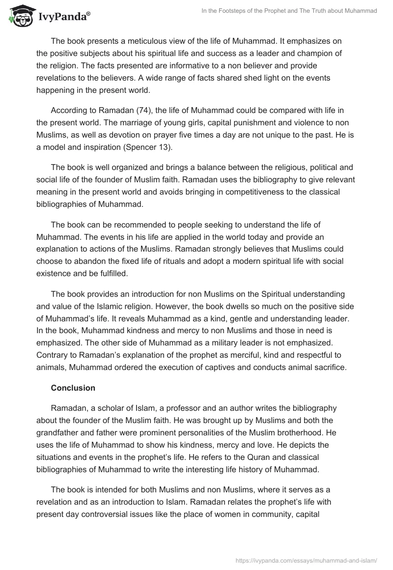 "In the Footsteps of the Prophet" and "The Truth about Muhammad". Page 4