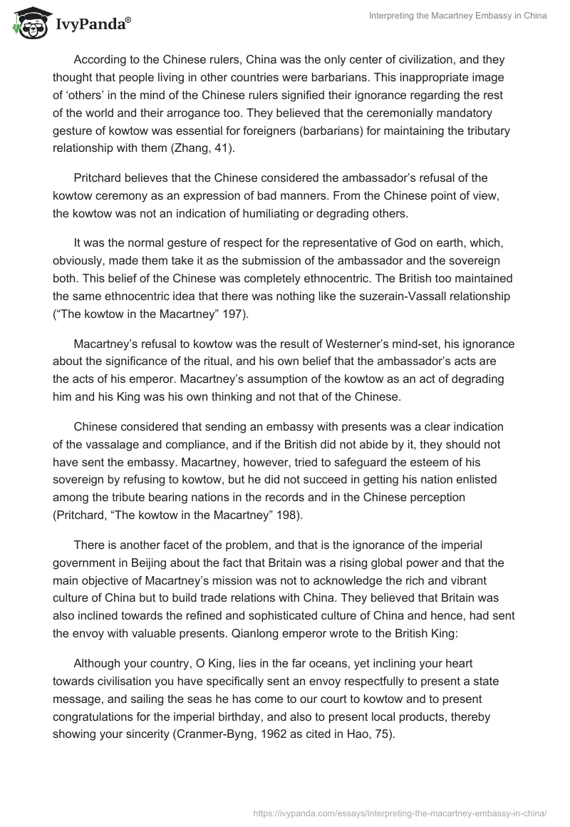 Interpreting the Macartney Embassy in China. Page 4