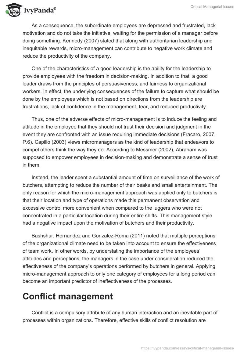 Critical Managerial Issues. Page 3