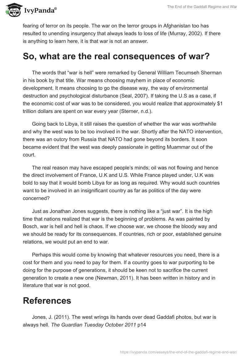The End of the Gaddafi Regime and War. Page 4
