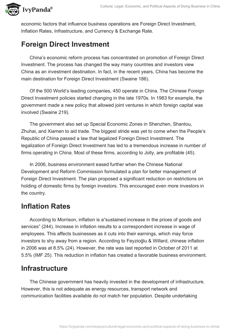 Cultural, Legal, Economic, and Political Aspects of Doing Business in China. Page 2