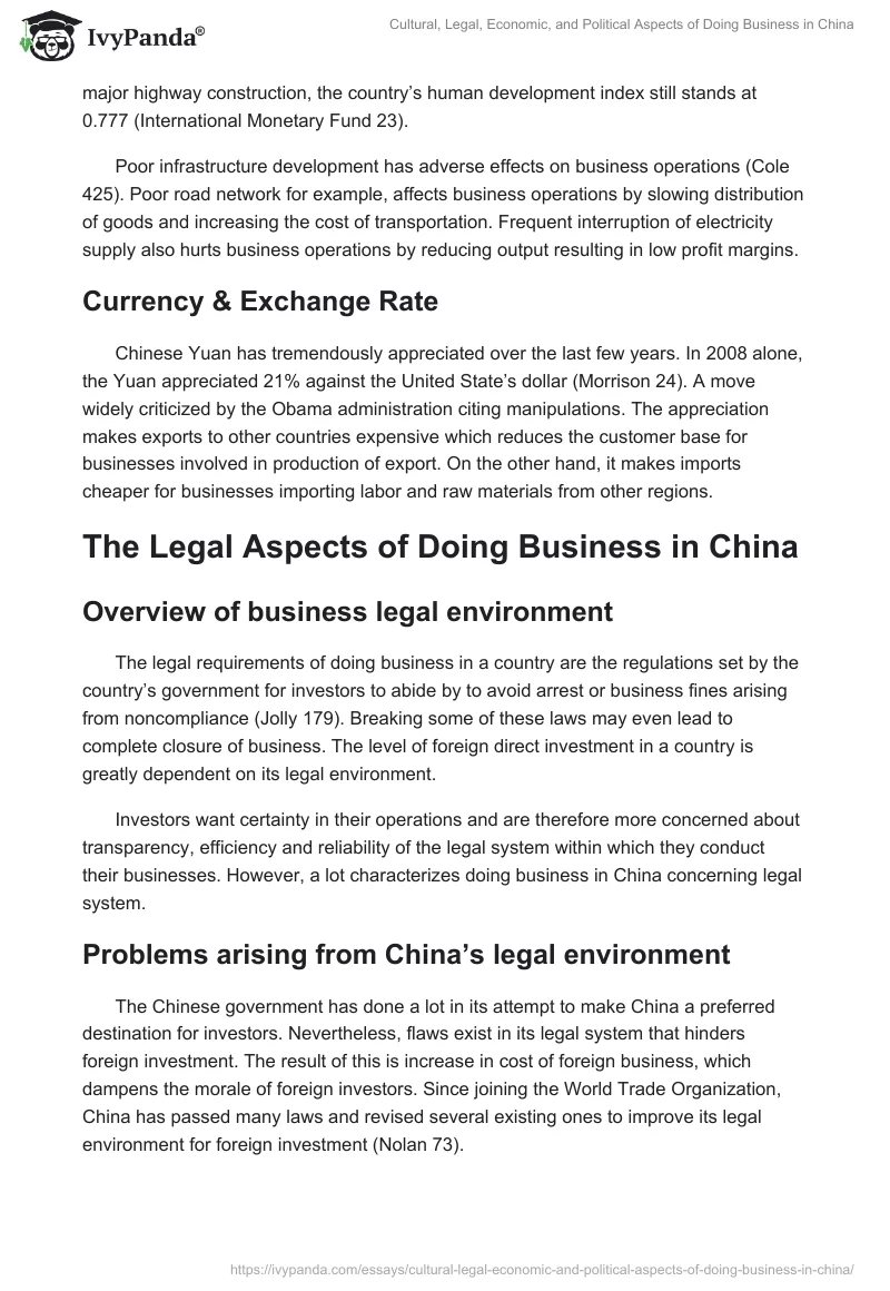 Cultural, Legal, Economic, and Political Aspects of Doing Business in China. Page 3
