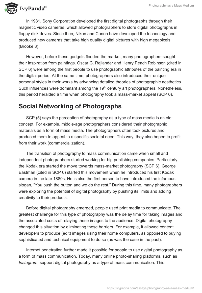 Photography as a Mass Medium. Page 3