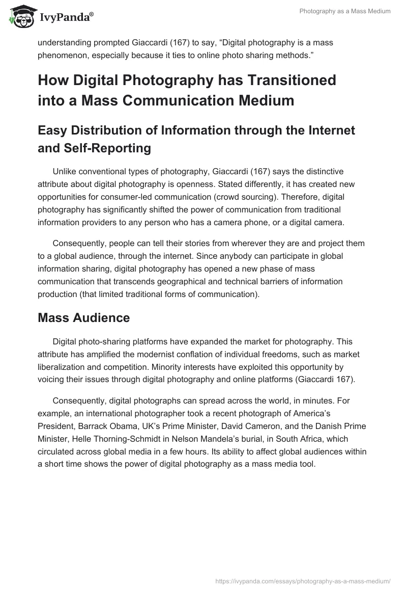 Photography as a Mass Medium. Page 4