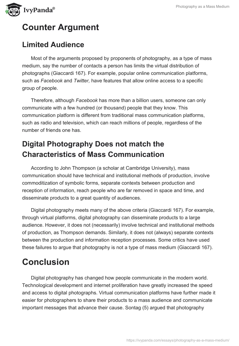 Photography as a Mass Medium. Page 5