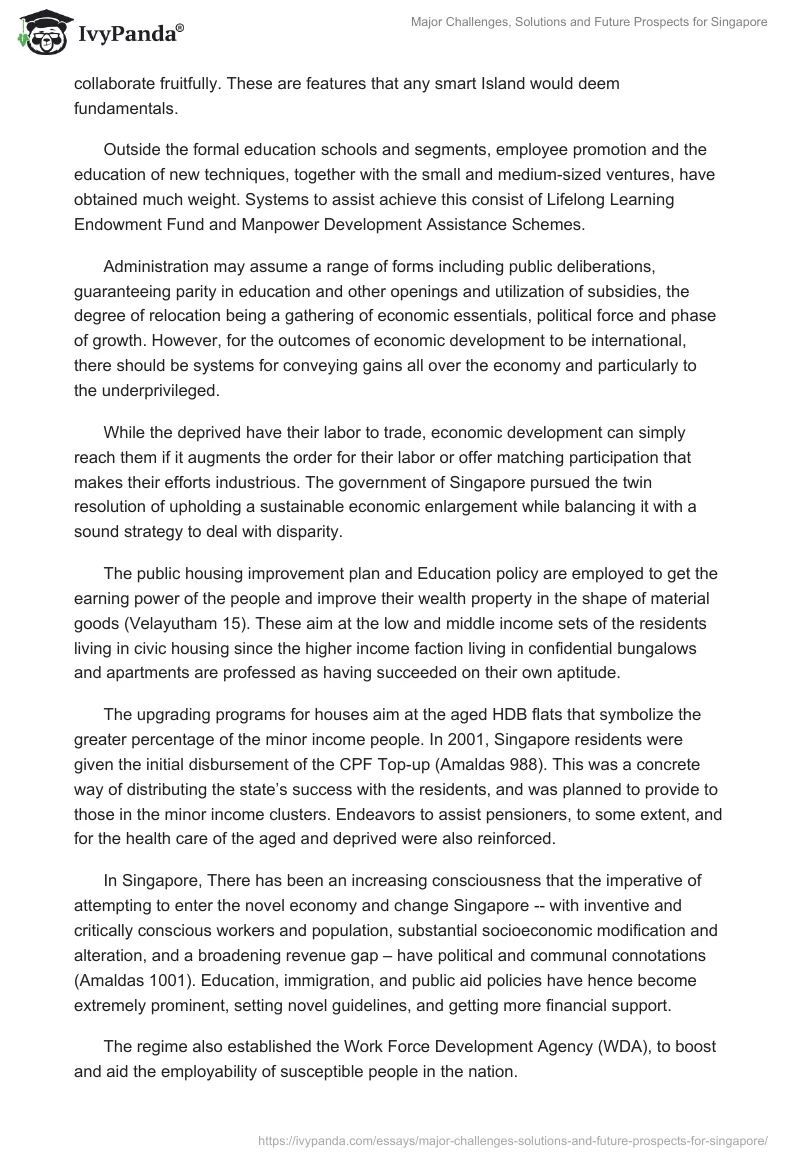 Major Challenges, Solutions and Future Prospects for Singapore. Page 4