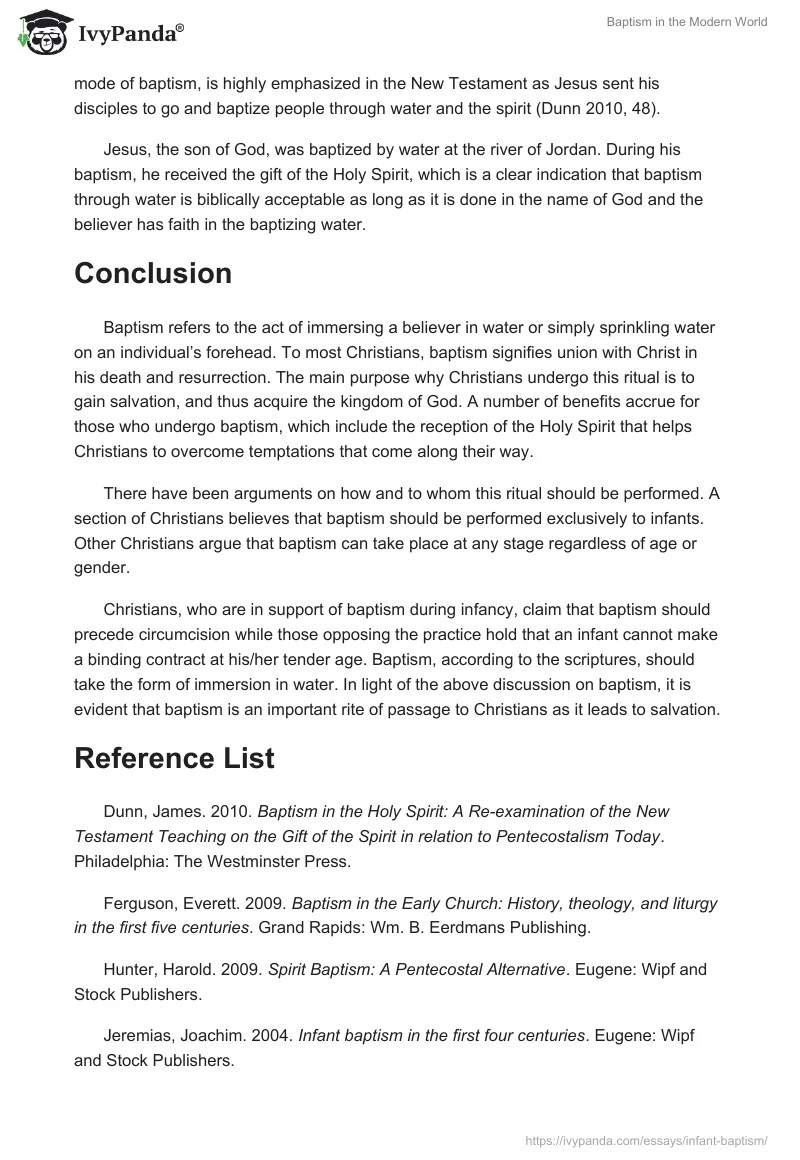 Baptism in the Modern World. Page 5