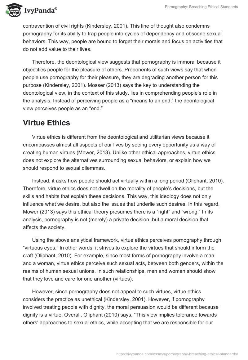Pornography: Breaching Ethical Standards. Page 4