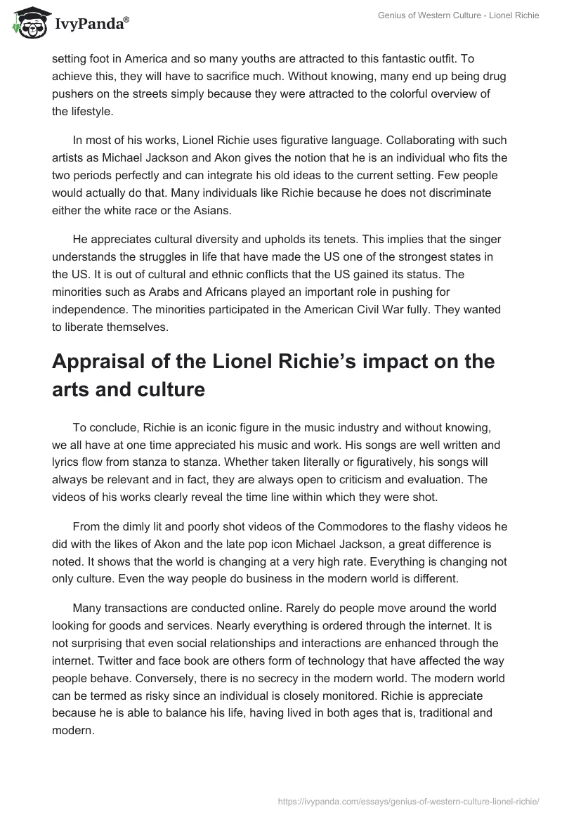 Genius of Western Culture - Lionel Richie. Page 4