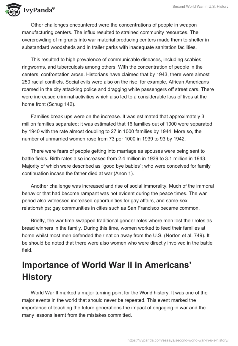 Second World War in U.S. History. Page 3