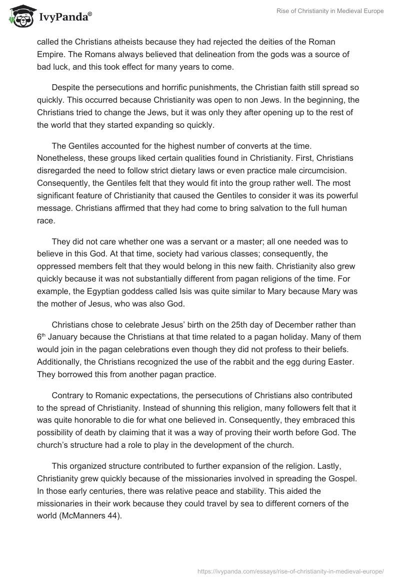 Rise of Christianity in Medieval Europe. Page 3