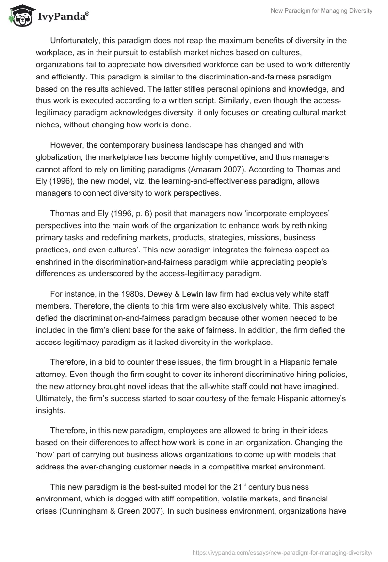 New Paradigm for Managing Diversity. Page 3