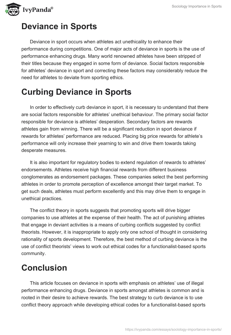 Sociology Importance in Sports. Page 4