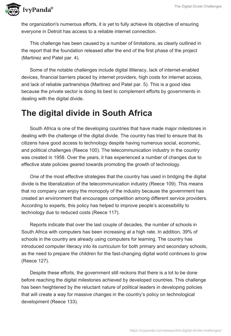 The Digital Divide Challenges. Page 3