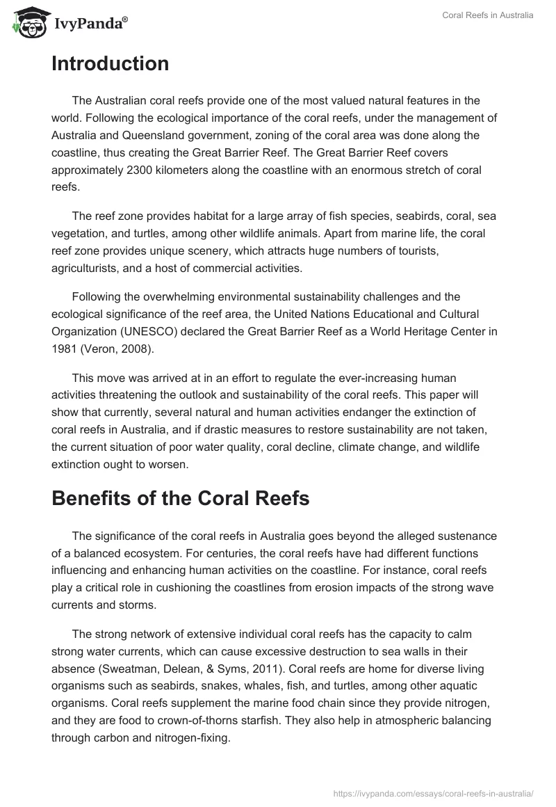 Coral Reefs in Australia. Page 2