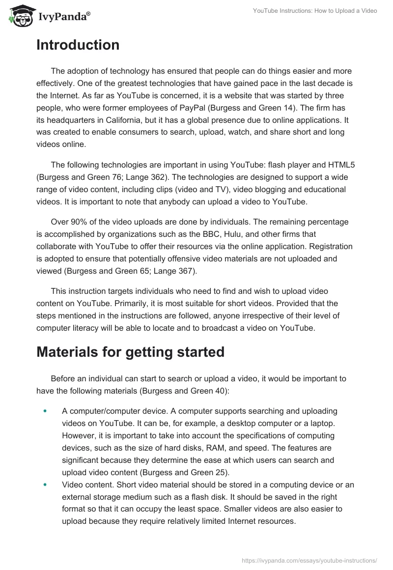 YouTube Instructions: How to Upload a Video. Page 2