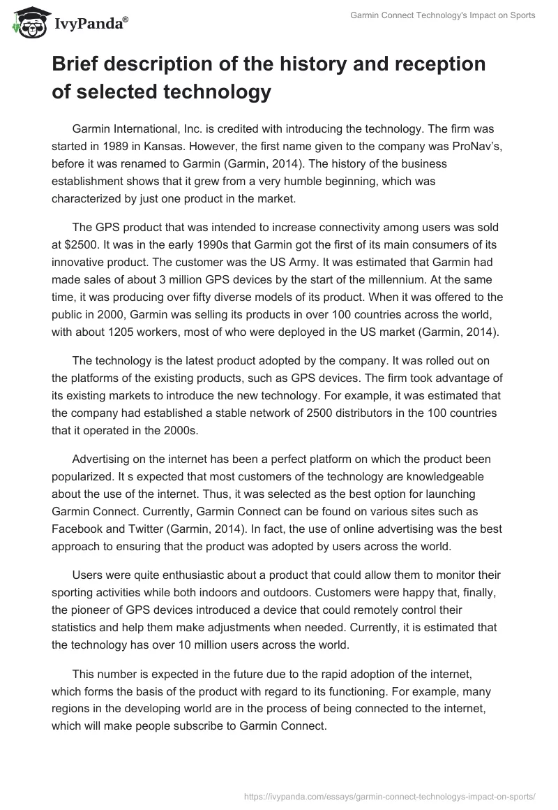 Garmin Connect Technology's Impact on Sports. Page 2