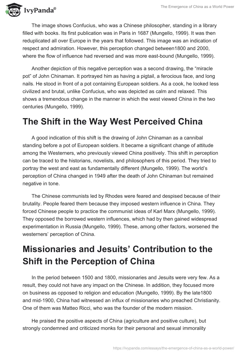 The Emergence of China as a World Power. Page 3
