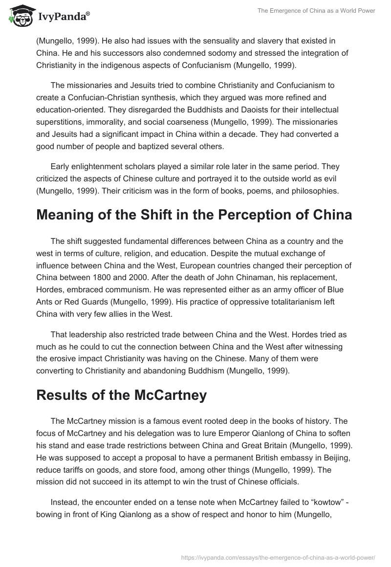 The Emergence of China as a World Power. Page 4
