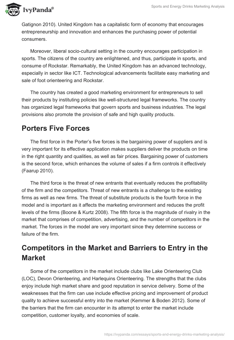 Sports and Energy Drinks Marketing Analysis. Page 2
