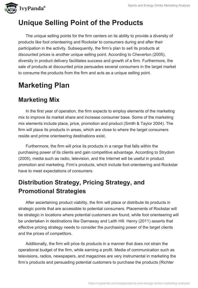 Sports and Energy Drinks Marketing Analysis. Page 3