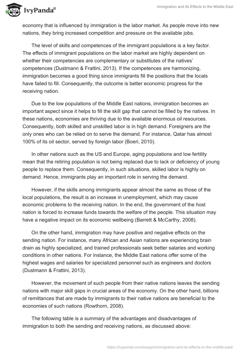 Immigration and Its Effects to the Middle East. Page 5