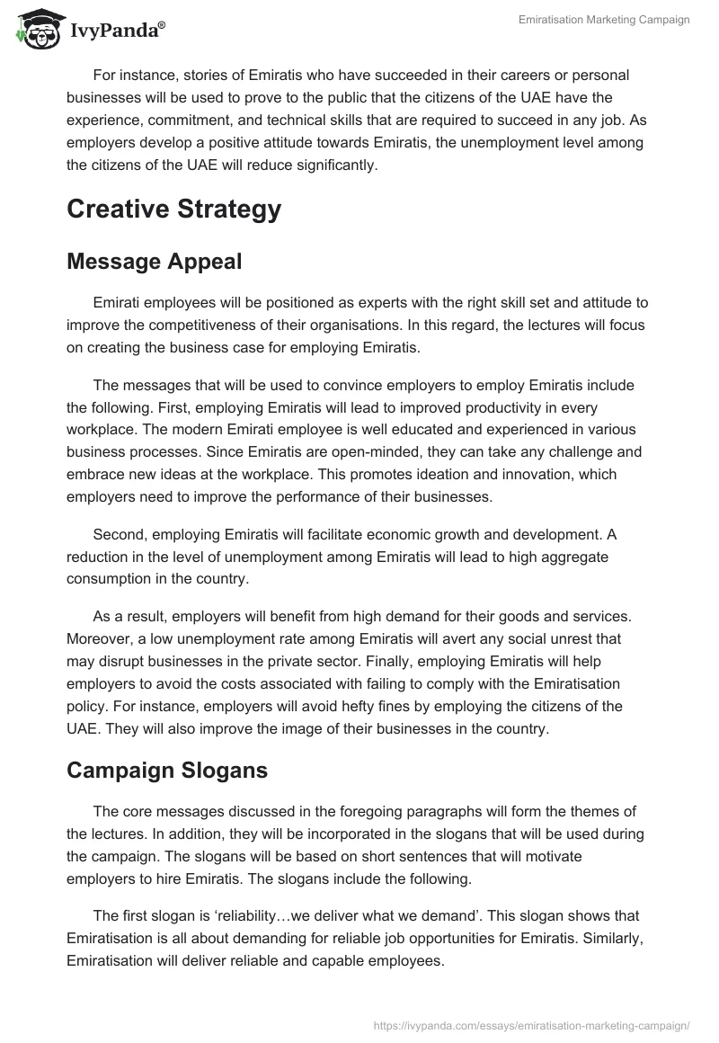 Emiratisation Marketing Campaign. Page 4