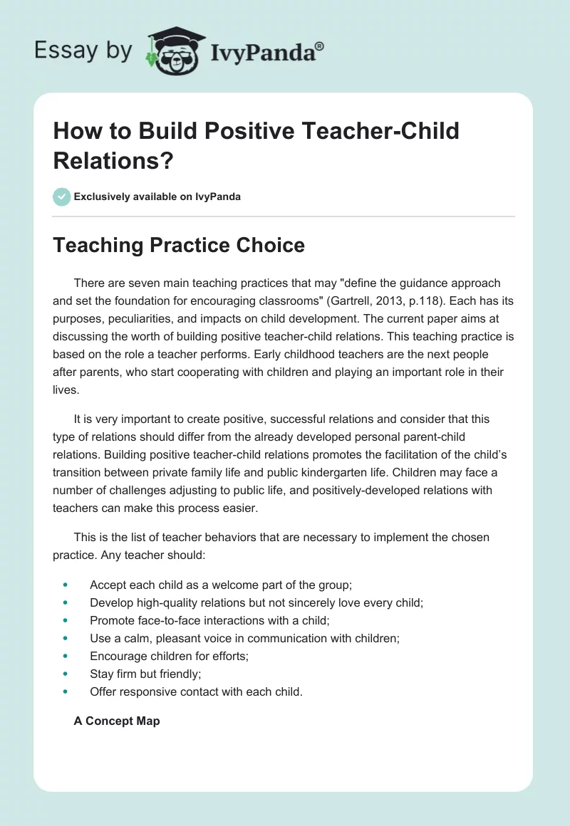 How to Build Positive Teacher-Child Relations?. Page 1