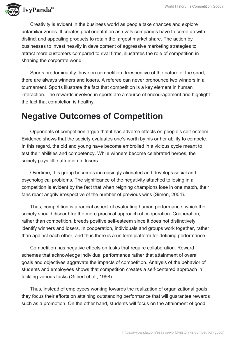 World History: Is Competition Good?. Page 3