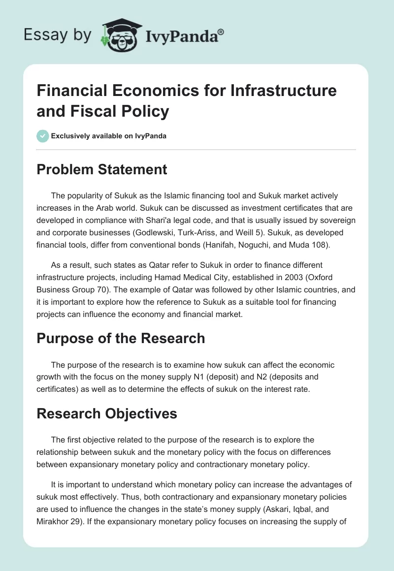 Financial Economics for Infrastructure and Fiscal Policy. Page 1