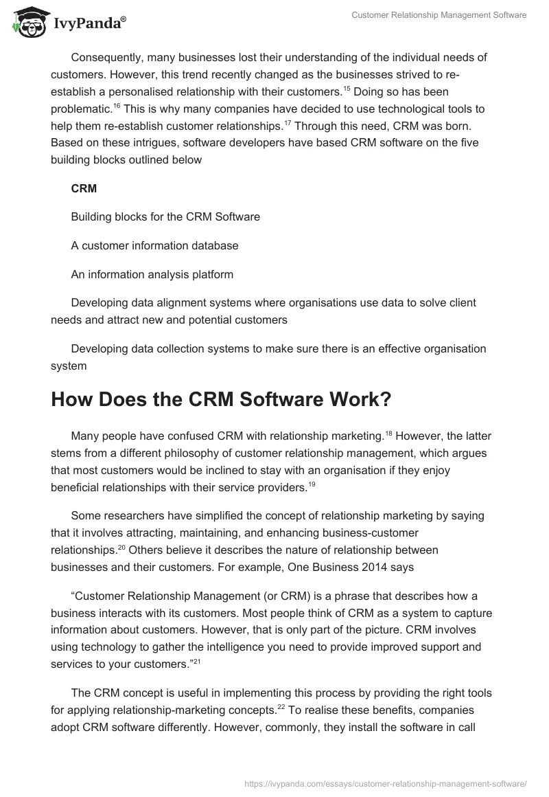 Customer Relationship Management Software. Page 3