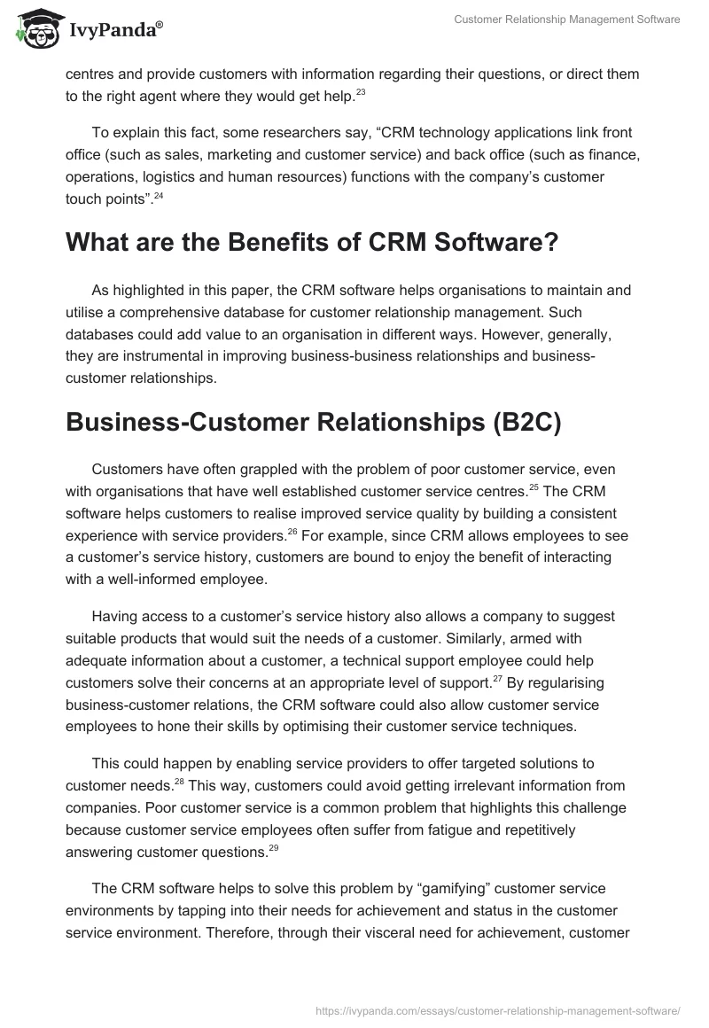 Customer Relationship Management Software. Page 4