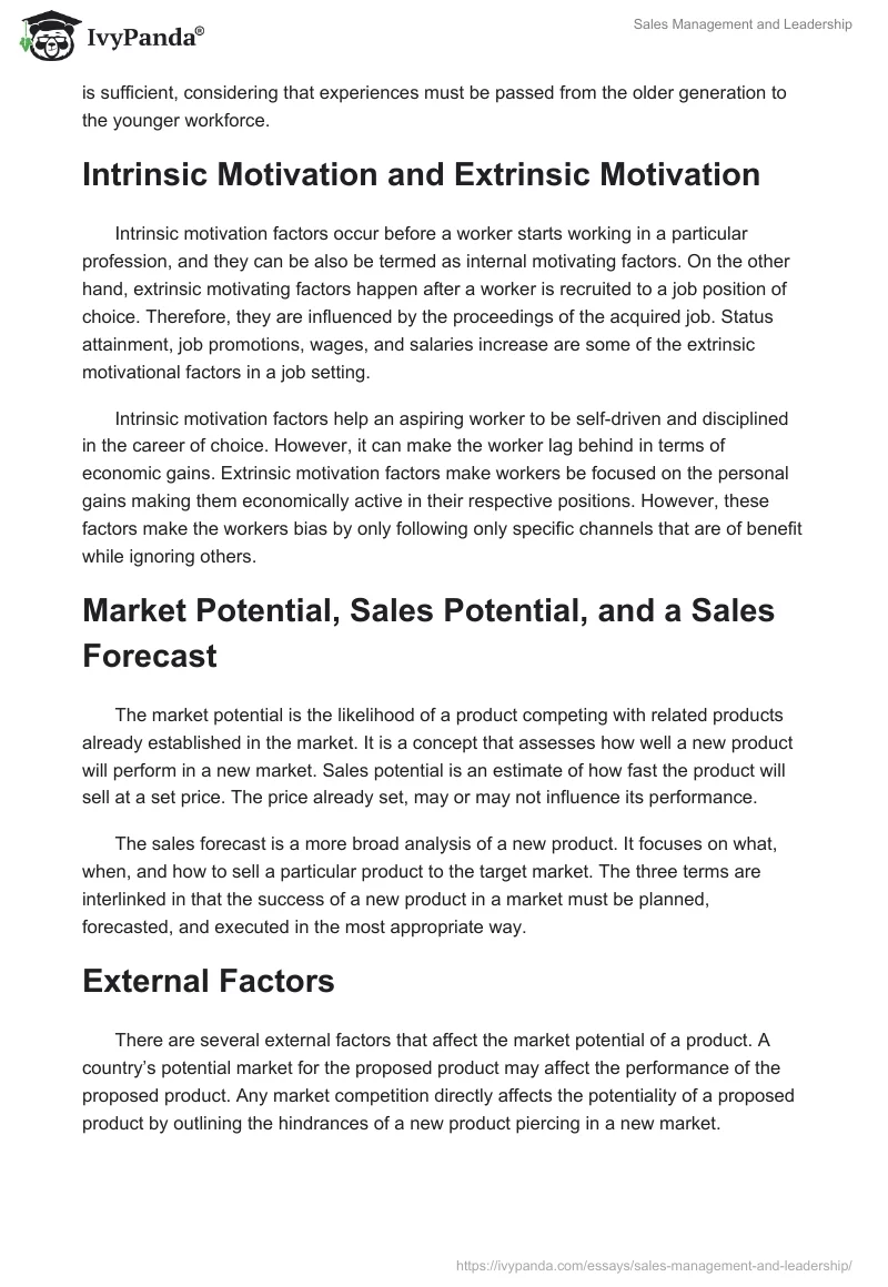 Sales Management and Leadership. Page 3