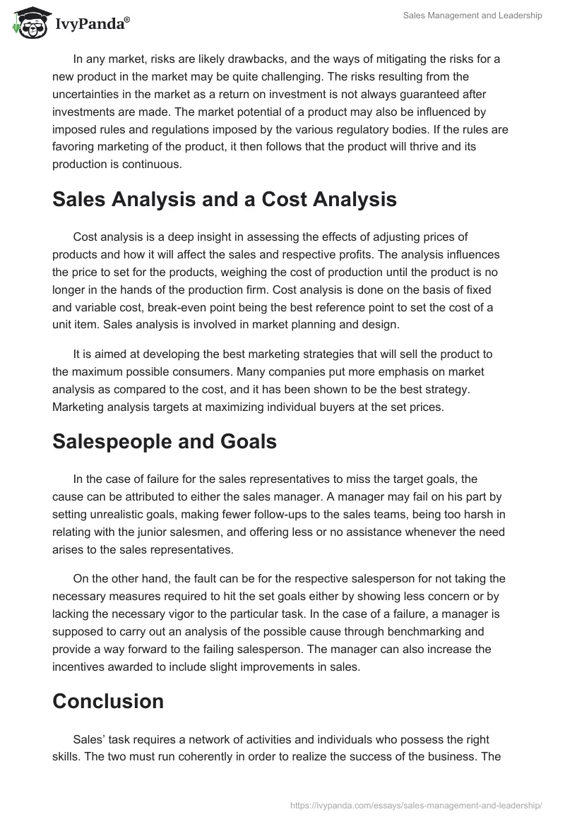 Sales Management and Leadership. Page 4