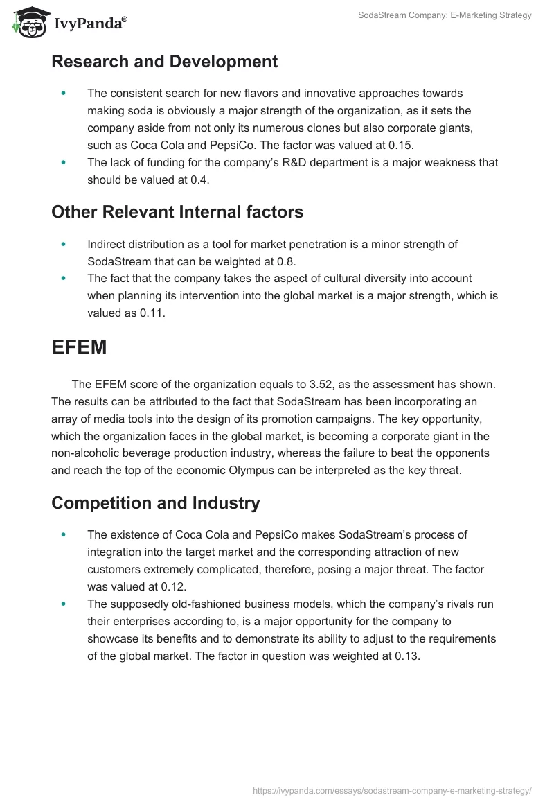 SodaStream Company: E-Marketing Strategy. Page 4