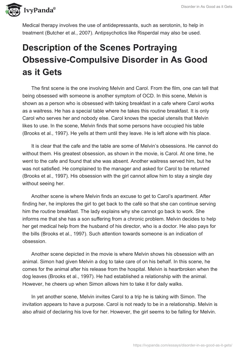 Disorder in "As Good as it Gets". Page 4