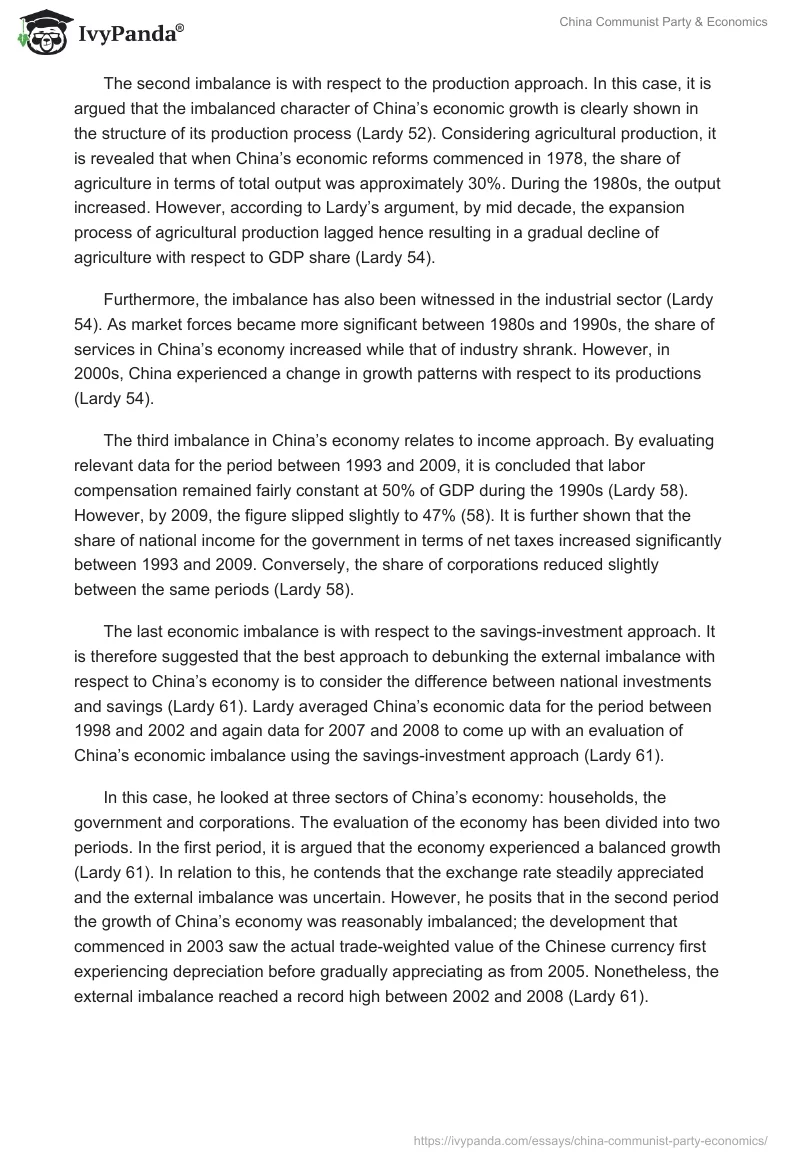 China Communist Party & Economics. Page 3