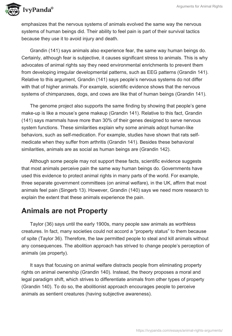 Arguments for Animal Rights. Page 3