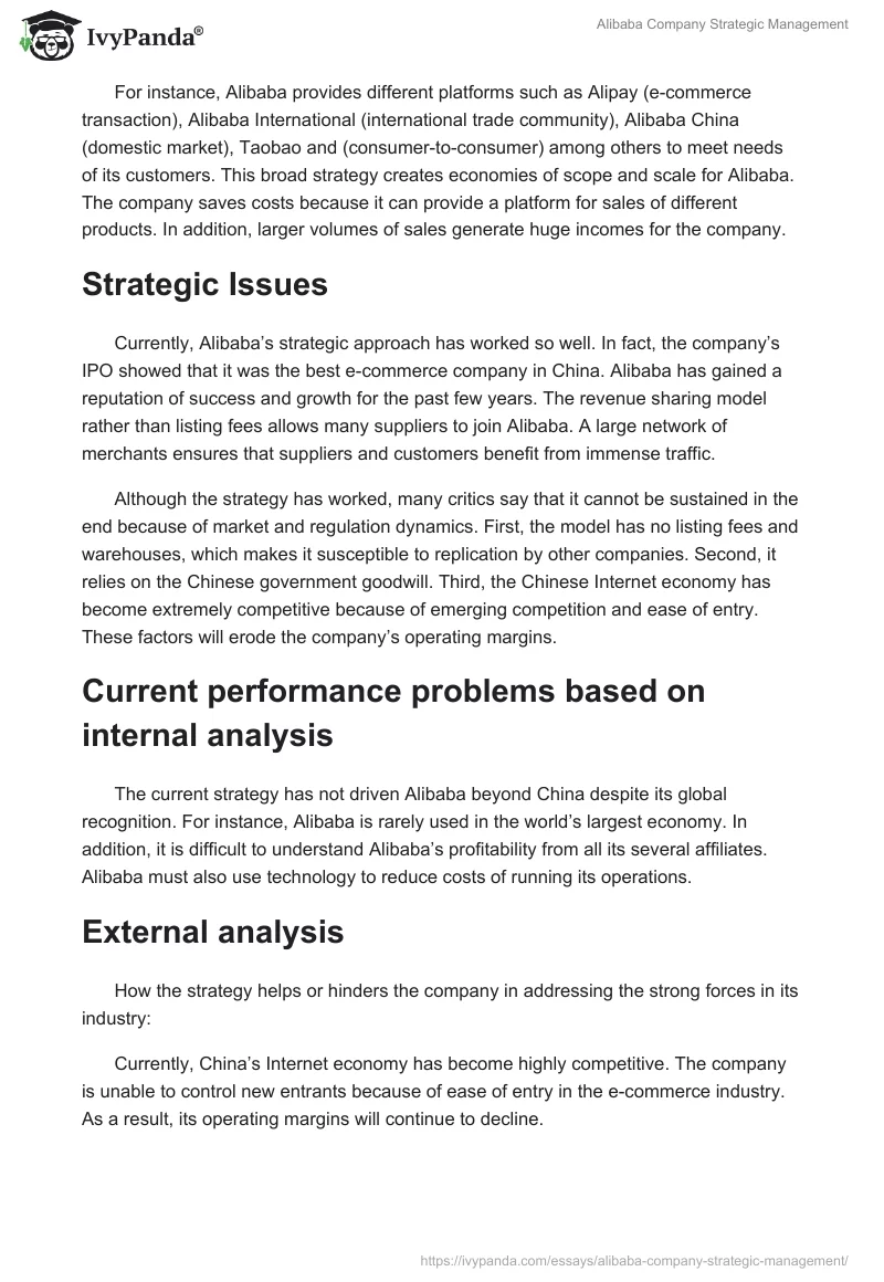 Alibaba Corporate Strategy and Analysis Case Study. Page 2