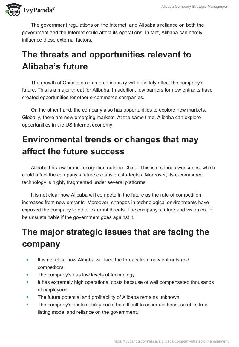 Alibaba Corporate Strategy and Analysis Case Study. Page 3