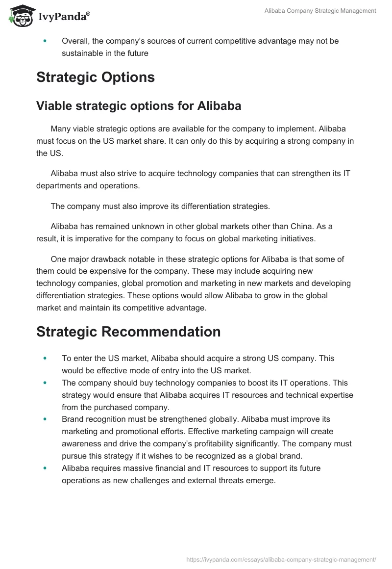 Alibaba Corporate Strategy and Analysis Case Study. Page 4